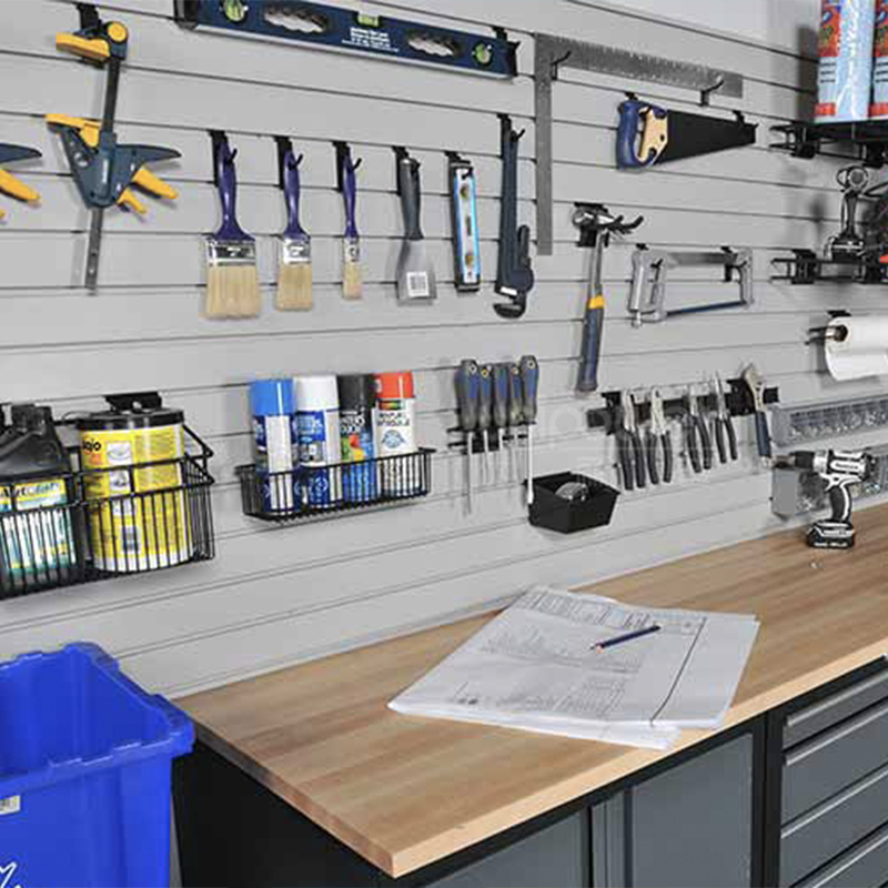 Unipower Almacenamiento de pared Pvc Slatwall Organizador de pared de garaje Panel de listones