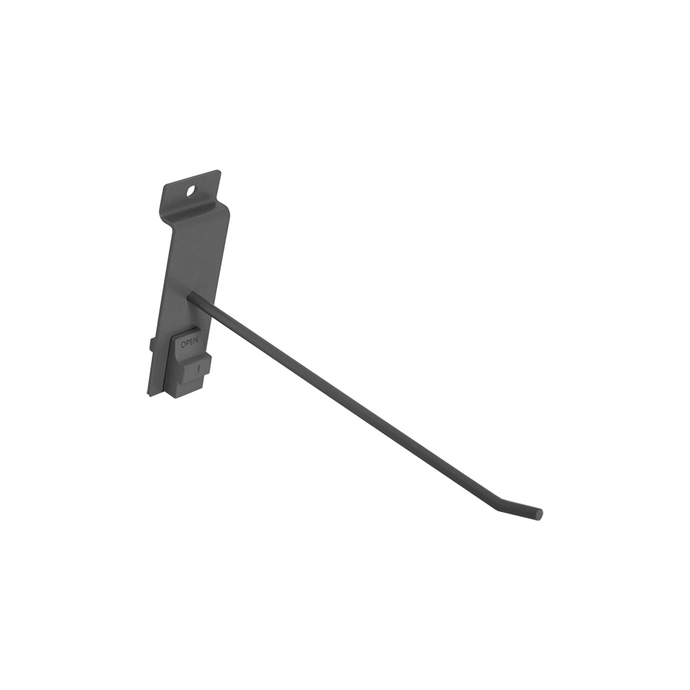 Ganchos del supermercado de Slatwall del metal del supermercado que cuelgan el gancho de la galjanoplastia de la exhibición de las mercancías 