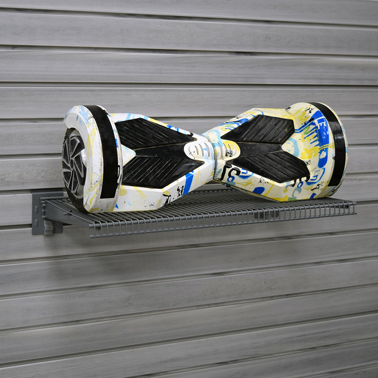 Estantes montados en la pared largos del slatwall de los tenedores del acero de carbono del estante del almacenamiento del garaje del estante del metal de 24 pulgadas 