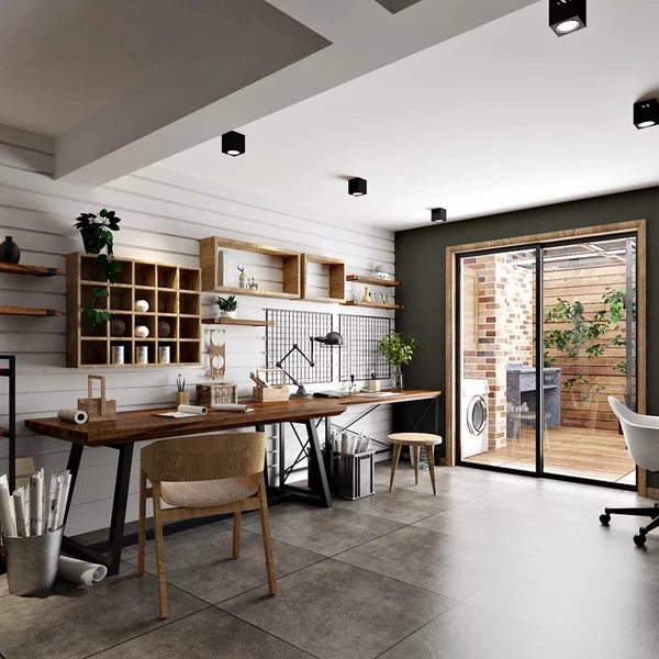 Paneles versátiles de Slatwall PVC para almacenamiento de garaje