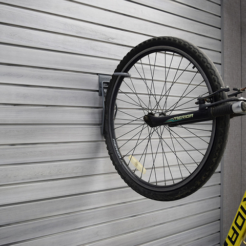 Gancho de bicicleta Slatwall, suspensión, accesorios de Metal, ganchos de bicicleta con revestimiento de goma