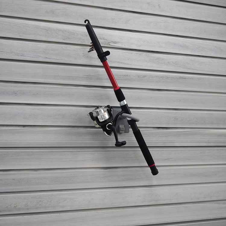 Gancho montado en la pared al por mayor del tenedor del estante de la caña de pescar del almacenamiento del listón 