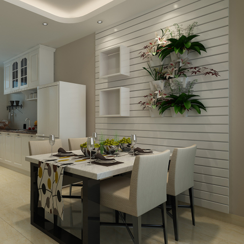 Panel de listones organizado cubierto con tornillos para pared de garaje de fácil limpieza