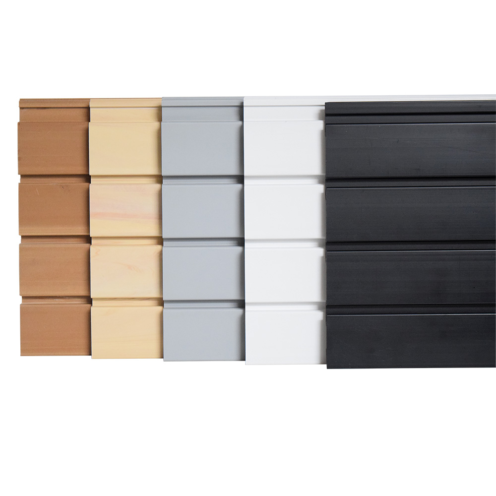 Panel Slatwall impermeable de plástico duradero para almacenamiento en el hogar, garaje de alta calidad 